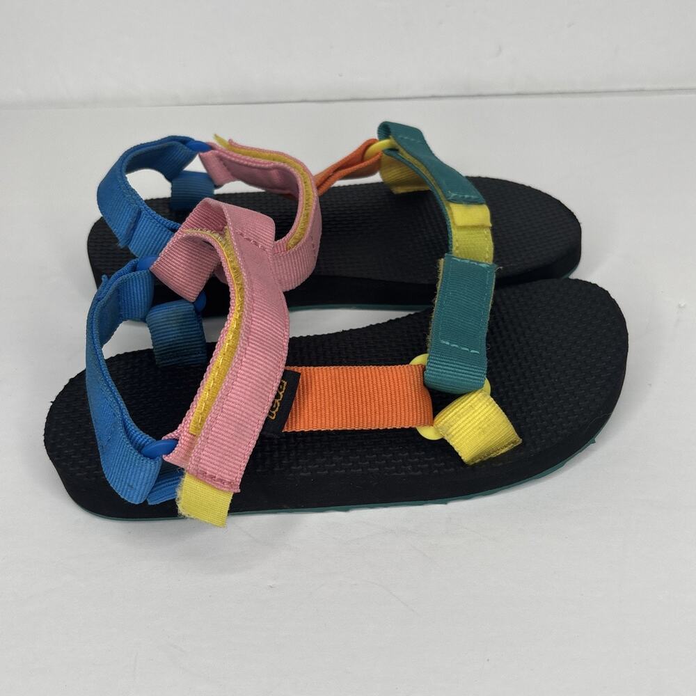 Teva Kids Girls 1 Sandals Multicolor Strap Breathable Water Summer Shoes - Picture 4 of 6